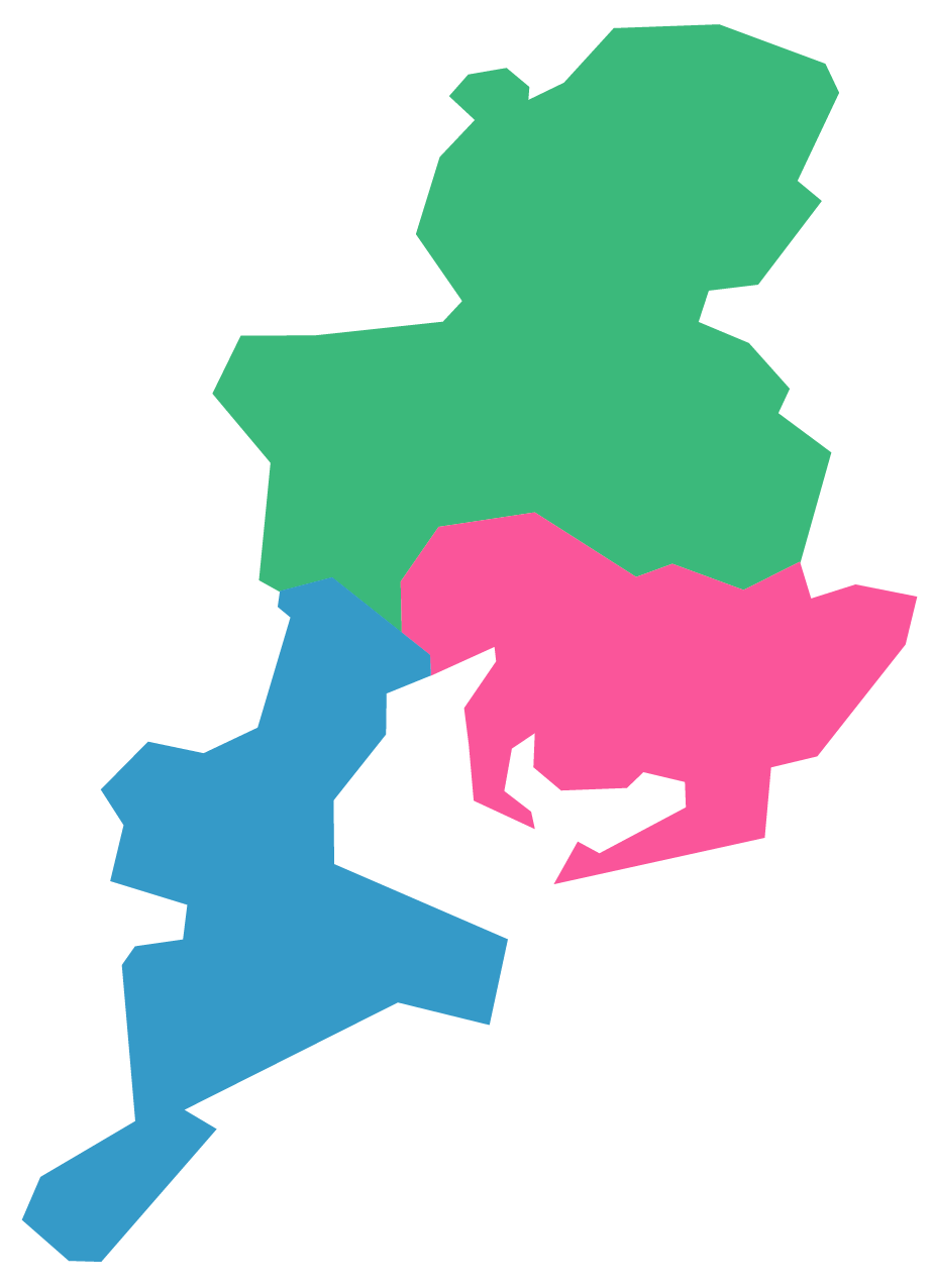 愛知県・岐阜県・三重県の地図